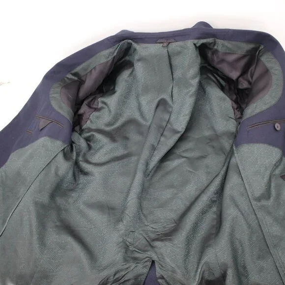 Hugo boss Sport Coat men's 46R Madron Virgin Wool Cashmere leather lapel trim - Picture 11 of 14